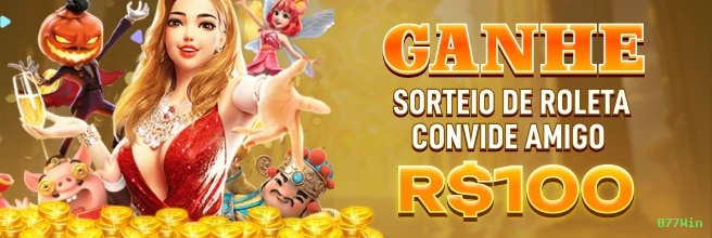 Imagem promocional da 077Win mostrando a plataforma e suas vantagens